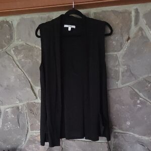 Sympli Black Open Front Cardigan